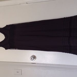 NEW Vintage Rare Free People Gypsy Wedding Black Cotton Maxi Dress size 0